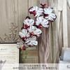 9 Piezas de Película Phalaenopsis Flores Artificiales Simuladas Flores de Seda Auditorio de Bodas Fila de Flores Decoración Floral Adornos de Sala de Estar de Alta Gama
