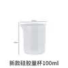 Copo Medidor de Silicone Sem Lavagem de Resina de Cristal Ferramenta Manual DIY com Escala 100ml Copo de Mistura