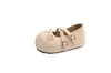 Sapatos Mary Jane rasos da moda e simples com fivela de laço para mulheres, novos sapatos de balé de sola macia de verão 2026