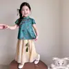 Hanfu Feminino Verão 2026 Novo Estilo Infantil Estilo Nacional Traje Tang Saia Bebê Novo Estilo Chinês Conjunto de Roupas de Verão Fino