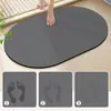 Alfombra de Piso Sólida Simple, Alfombra de Piso de Silicona Multiforma para Barro de Algas, Alfombra Antideslizante de Baño de Secado Rápido y Absorbente de Agua, Felpudo a Prueba de Viento