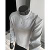 Sudadera Pulóver Nueva de Otoño para Hombre 2025 Cleanfit Hombro Derecho Manga Larga Camisa Base Moda de Otoño Tendencia