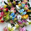 Lírio-de-fogo Galho Único 3 Cabeças Guirlanda de Filme Área de Boas-vindas de Casamento Arranjo de Flores Flor Artificial Palco Estrada Flor de Seda