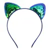 Diadema con orejas de gato de lentejuelas transfronteriza para niños, linda de dibujos animados, accesorios de gato DIY, diadema de tela, accesorios para el cabello, venta directa