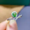 Explosiones Naturales Anillo Chaffrae Base TikTok Detección Anillo Corona Pera Gota Chaffrae Natural