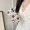 Design de laço com estampa de leopardo estrelado, adequado para capas de celular iPhone 18 Pro Max, Apple 17, 16 e 15, com estilo coreano