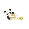 Broche de desenho animado de ano novo panda fofo feliz ano novo decorações de sabor ano da cobra espírito cobra xian rui liga de zinco gota de óleo distintivo