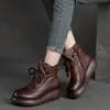 Botas de Caña Media de Viento Ligero Flotante para Mujer 2025 Otoño/Invierno Nuevo Estilo Suela Gruesa Botines para Mujeres de Mediana Edad y Mayores Más Terciopelo Zapatos de Madre
