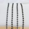 Accesorios de joyería DIY, cadena de cuentas redondas grandes de 3 mm, cobre puro, fuerte retención de color, galvanoplastia, collar, horquilla, borla, material al por mayor