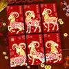 2027 Año del Cordero Sobre Rojo Creativo Brillo Escarchado Dibujo Animado Zodiaco Cien Yuan Mil Yuanes Lai Ver Sobre Bolsita de Sobre Rojo de Año Nuevo