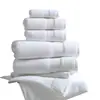 Toallas de hotel 100% algodón, acabado satinado platino, adecuadas para habitaciones de huéspedes, toallas faciales, toallas de baño, y se pueden personalizar con logotipos para su uso en B&Bs, spas y salones de belleza