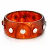 Pulsera de Resina Mármol Cristal Nuevo Diseño de Nicho Personalizado Joyería Punk Exagerada Moda Sensación de Alta Gama Joyería para la Mano Venta al por Mayor