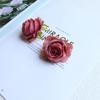 Simulação rosa cabeça de flor decoração de casamento flor corsage cabeça de flor faça você mesmo material feito à mão roupas de flores colocação de flores