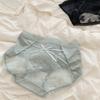 Satén Francés Seda Malla Deseo Puro Transparente Braguitas de Encaje con Lazo de Cintura Media para Mujer Calzoncillos Sexys para Mujer Joven