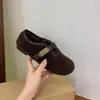 Zapatos Peludos de Lana Versátiles Estilo Retro Francés para Mujer 2026 Otoño e Invierno Nueva Moda Planos de Velcro Zapatos Mary Jane