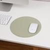 Mouse Pad Redondo de Cuero Cuero Pequeño Impermeable, Resistente a las Manchas y Antideslizante Color Puro Estilo Fresco Pequeño para Niñas Punto Pvc