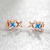 Desejo AliExpress Amazon ouro rosa estrelas Aobao brincos Rede Vermelha simples pequenos frescos brincos uma geração de cabelo