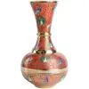India Pavo Real Pintado Jarrón de Cobre Buda Guanyin Botella Purificadora de Agua Botella de Suministro Frontal de Buda Jarrón de Cobre Botella Tesoro