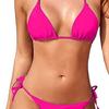 Comércio Exterior AliExpress Celebridade da Internet Explosões Estilo Europeu e Americano Cor Sólida Biquíni de Três Pontos Roupa de Banho de Praia Outlet de Fábrica