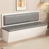 Sofá Booth de Madera Maciza para Comedor en Casa Contra la Pared para Uso Comercial en Tiendas de Té de Leche, Restaurantes, Bares, con Almacenamiento, Booth Modelo Nuevo