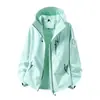 Chaqueta de montaña tres en uno para hombre, cortavientos e impermeable, con forro polar, conjunto de dos piezas desmontable cálido para otoño e invierno para mujer
