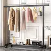 Estante para Secar de Piso Habitación Plegable Perchero Doméstico Simple Barra para Colgar Ropa Balcón Secado Edredón Artefacto Telescópico