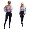 Jeans Ajustados Skinny de Cintura Alta con Efecto Levanta Glúteos, Estilo Europeo y Americano, Desgastados y Elásticos, Nuevo Estilo para Mujer, Amazon Transfronterizo 2026