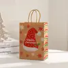 Saco de presente de papel kraft de Natal atacado saco de papel para roupas saco de embalagem de compras sacola de floco de neve saco de presente de alce