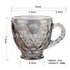 Taza de café nórdica sencilla, taza a rayas, taza de té de vidrio, taza de leche, taza de café con leche helada, taza de café con flores