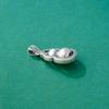 Colgante de Calabaza Mate Retro de Plata Pura S999 Giratorio DIY Pulsera Pulsera Material Accesorios de Plata