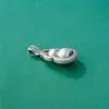 Colgante de Calabaza Vintage Mate de Plata Pura S999 Giratorio Materiales para Pulsera de Joyería DIY Accesorio de Plata