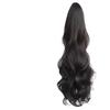 Peluca de cola de caballo, cabello artificial femenino, cabello humano real completo, ondas grandes, clip para el cabello, cola de caballo alta, cabello natural esponjoso, cabello largo y rizado, trenza falsa