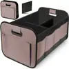 Caja de Almacenamiento para Maletero de Coche de Tela Oxford con Asa Caja de Almacenamiento para Exteriores Caja de Almacenamiento Plegable Multifuncional para Coche