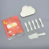Cuchillo y tenedor de cumpleaños para niños, plato de nube, plato desechable para pastel, plato para cena, vajilla para fiesta al aire libre, plato de papel de color engrosado al por mayor