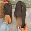 Mules femininas de veludo retrô sem salto, bico fechado, estilo slip-on, com costura, solado plano, chinelos casuais para uso externo