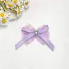 Cinta de malla de lunares empalmada corazón de diamante moño DIY accesorios para el cabello de niños decoración ropa de niños zapatos sombreros muñecas accesorios