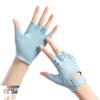 Guantes de motociclista con remaches de medio dedo para mujer, para cosplay, moda, punk, escenario, baile callejero