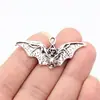 Colgante de Calavera de Murciélago de Plata Antigua de 49x23 mm 3.2 g Accesorios para Joyería DIY Venta Caliente