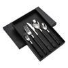 Cubiertos de acero inoxidable imitación mármol transfronterizos de cinco piezas para hotel, cuchillo y tenedor para bistec estilo occidental, juego de caja de regalo con cuchara