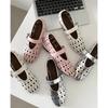 Zapatos Mary Jane con Plataforma de Cuña Hueca para Mujer 2026 Primavera/Verano Nuevos Transpirables Versátiles de Boca Baja para Mujer