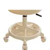 Silla de Maquillaje Estilo Crema Silla para el Hogar Respaldo Taburete de Tocador Habitación de Niñas Silla Giratoria Elevable Taburete de Manicura Rueda
