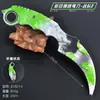 Machete giratório de cor aprimorada, yuzhibo skunk adaga modelo giratório de liga arma brinquedo sem lâmina aberta
