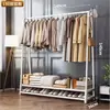 Perchero de pie para dormitorios, simple y fácil de usar, con un diseño reforzado, adecuado para colgar ropa y sombreros, y se puede mover al balcón para secar la ropa