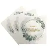 Hoja Tropical Papel Suministros para Fiestas Fiesta Fiesta Servilletas Transfronterizo Amazon Nuevo Estilo Creativo Arreglo Creativo