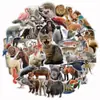 50 Pegatinas de Graffiti Realistas de Animales de la Naturaleza Transfronterizas para Decorar Maletas, Patinetas, Cascos, Diarios y Pegatinas para Mascotas
