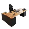 Escritorio de Oficina Nórdico, Escritorio de Jefe de Madera Maciza, Escritorio Ejecutivo de Lujo Ligero, Escritorio de Gerente de Oficina Estilo Industrial, Escritorio y Silla para Computadora