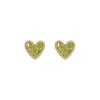 Pendientes de Corazón de Pedrería Dulces y Elegantes de Aguja Plateada, Tachuelas de Oreja Frescas y Delicadas de Nicho, Pendientes Elegantes Simples y de Gama Alta