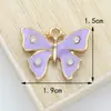 Accesorios de joyería DIY Aleación Gota de Aceite Color Mariposa Accesorios para el Cabello Fino Pulsera Collar Pequeño Colgante Llavero