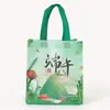 Bolsa de Tote Gruesa No Tejida para Zongzi del Festival del Bote del Dragón Empaque para Llevar con Papel de Aluminio Bolsa de Regalo Creativa Bolsa Desechable Aislada