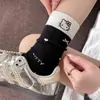Meias para Mulheres no Outono e Inverno, Meias Jacquard Fofas com Gatinhos em Desenho Animado e Laços, Meias de Pelúcia Quentes e com Bloqueio de Temperatura, Estilo Preppy